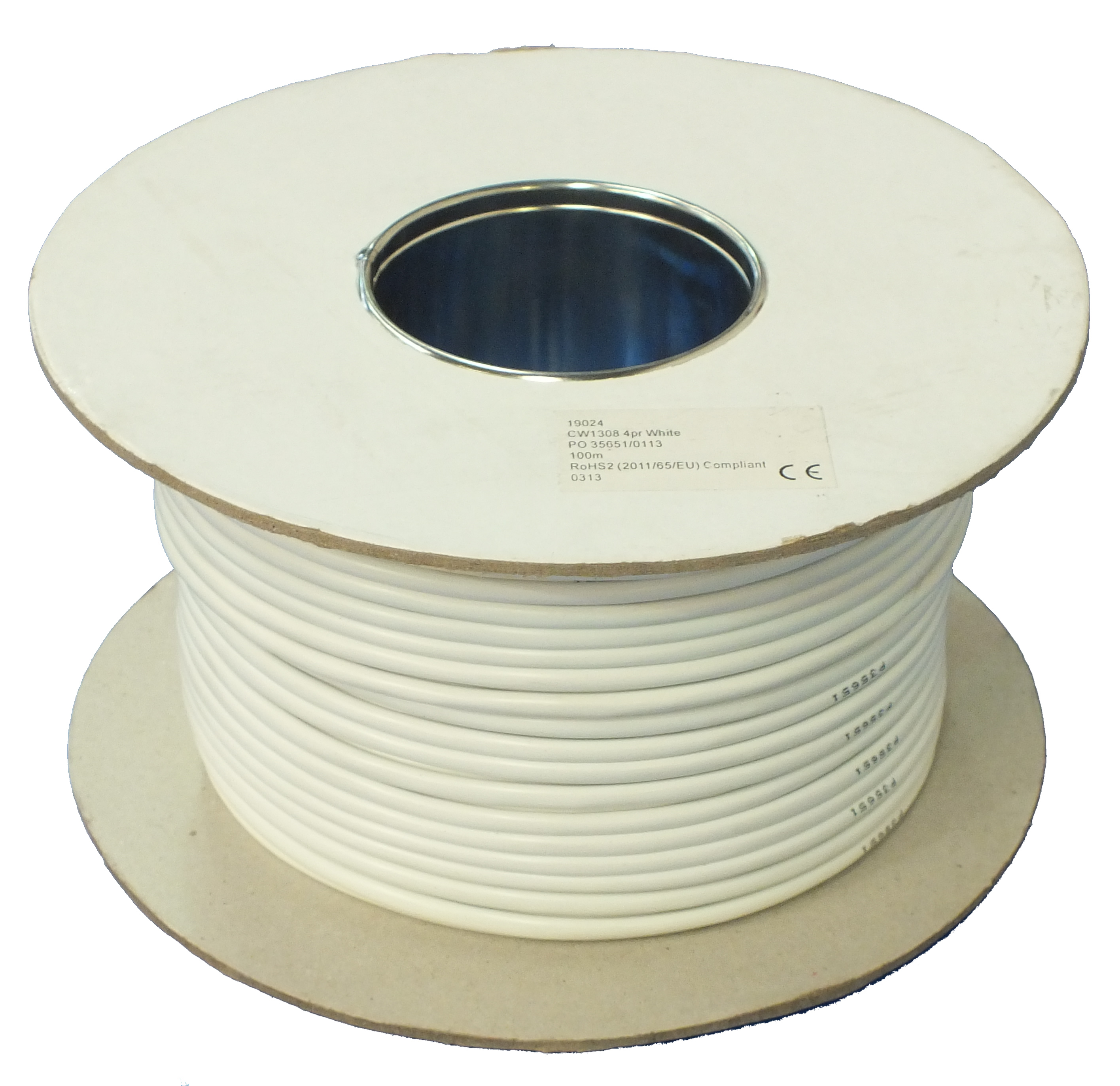 4 PAIR TELEPHONE CABLE WHITE 100 MT RL CW1308      